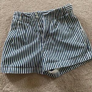 Urban Outfitters High Waisted Striped Shorts Size W27